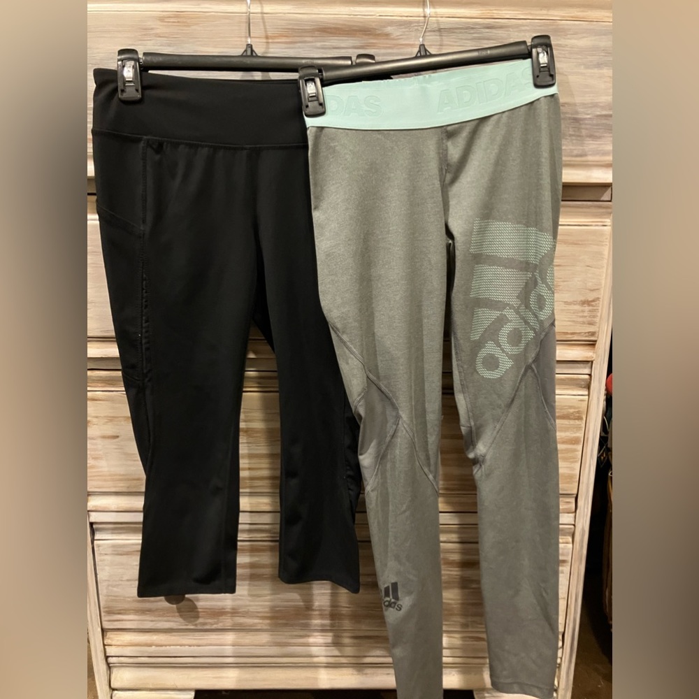 Adidas and tangerine legging bundle